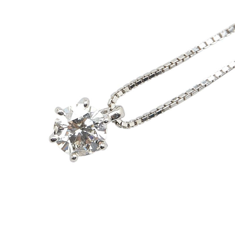Pt900 プラチナ Pt850 プラチナ ダイヤ0.70ct ネックレス レディース 【中古】