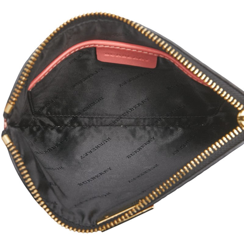 バーバリー ロゴ セカンドバッグ ピンク レザー レディース BURBERRY 【中古】