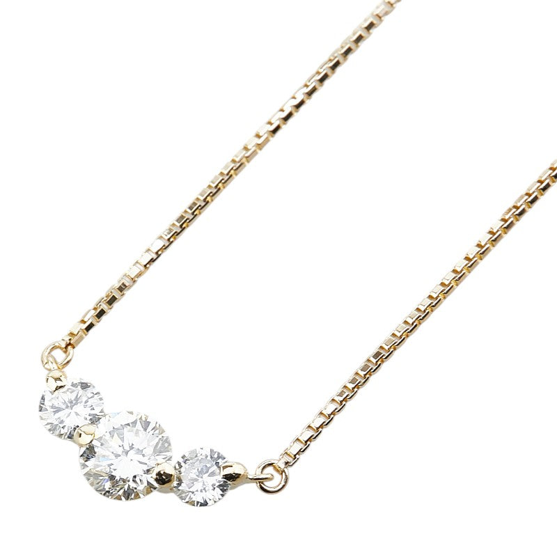 K18YG イエローゴールド ダイヤ1.02ct ペンダントネックレス レディース 【中古】