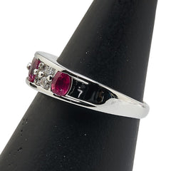 Pt900 プラチナ ルビー0.70ct ダイヤ0.27ct リング 指輪 レディース 11.5号 【中古】