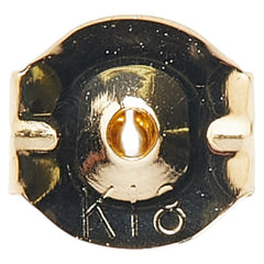 K18YG イエローゴールド リボン モチーフ スタッドピアス レディース 【中古】