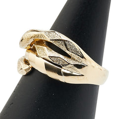 K18YG イエローゴールド ダイヤ スネーク ヘビ 蛇 モチーフ リング 指輪 レディース 11号 【中古】