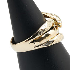 K18YG イエローゴールド ダイヤ スネーク ヘビ 蛇 モチーフ リング 指輪 レディース 11号 【中古】