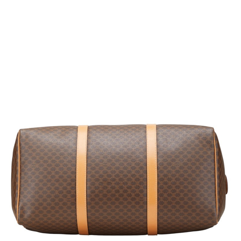 セリーヌ マカダム ボストンバッグ ブラウン PVC レザー レディース CELINE 【中古】