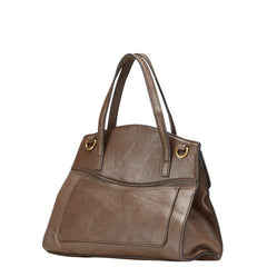 グッチ トーテム バタフライ 蝶々 モチーフ ビジュー ハンドバッグ 505342 ブラウン レザー レディース GUCCI 【中古】