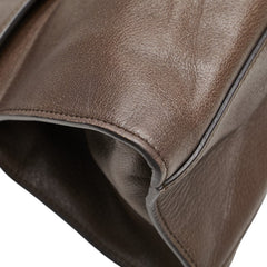 グッチ トーテム バタフライ 蝶々 モチーフ ビジュー ハンドバッグ 505342 ブラウン レザー レディース GUCCI 【中古】