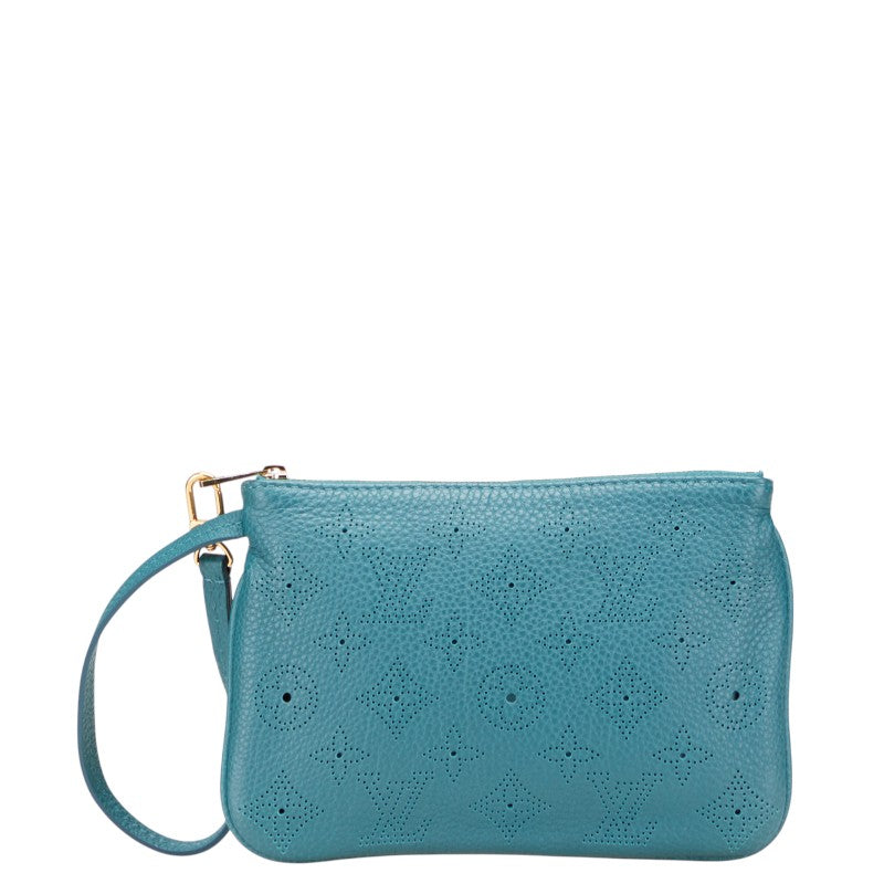 ルイ ヴィトン マヒナ セレネMM付属 ポーチ 小物入れ M93986 ラゴン ブルー レザー レディース LOUIS VUITTON 【中古】