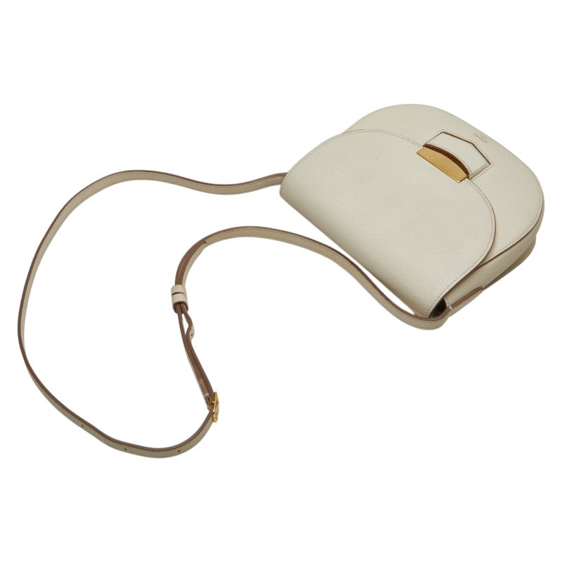 セリーヌ トロッター 斜め掛け ショルダーバッグ ホワイト レザー レディース CELINE 【中古】