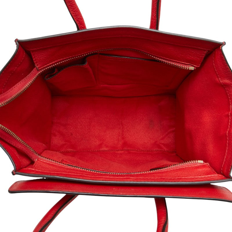 セリーヌ ラゲージ ナノ ショッパー ハンドバッグ レザー レザー レディース CELINE 【中古】