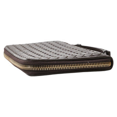 ボッテガヴェネタ イントレチャート 長財布 トラベルケース ブラウン レザー レディース BOTTEGAVENETA 【中古】
