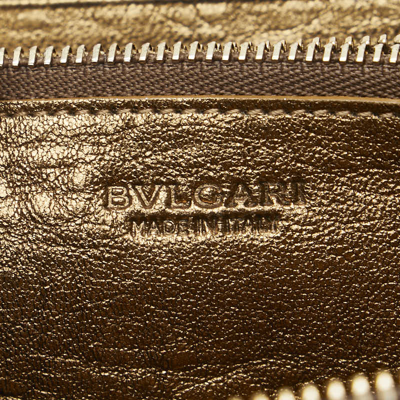 ブルガリ コレツィオーネ 長財布 ラウンドファスナー ゴールド レザー レディース BVLGARI 【中古】