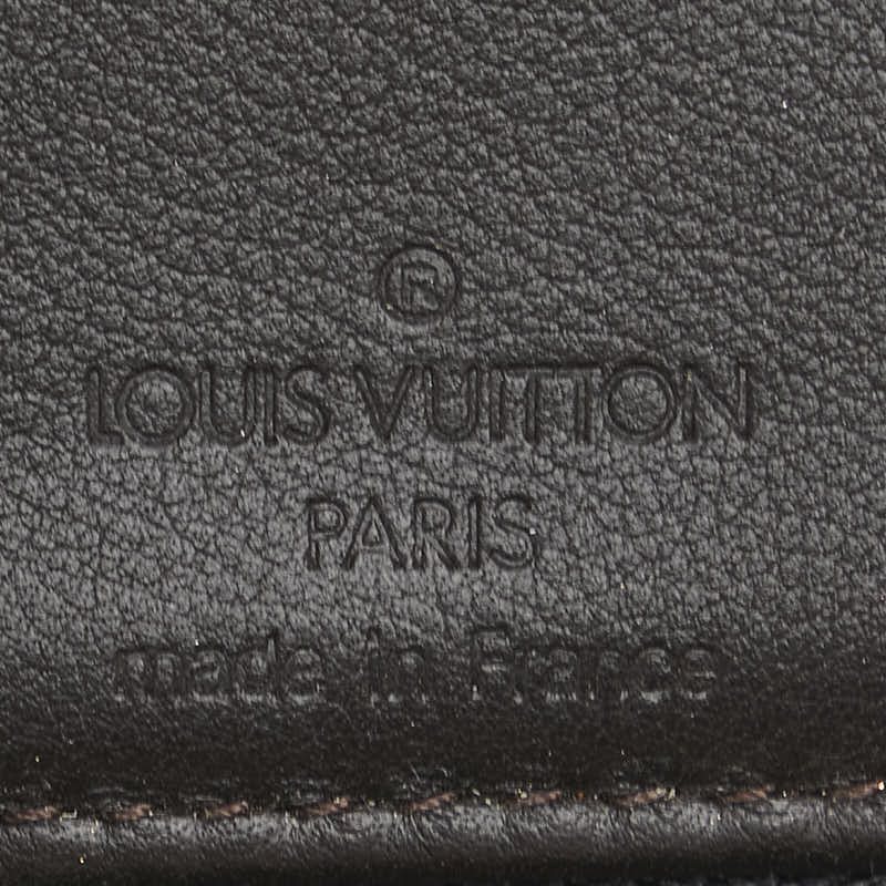 ルイ ヴィトン ダミエ ジェアン ポルト フォイユ ロン ジッペ 長財布 ラウンドファスナー M93546 ノワール ブラック キャンバス レザー メンズ LOUIS VUITTON 【中古】
