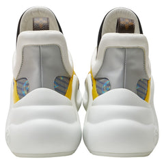 ルイ ヴィトン アークライト スニーカー サイズ:42 ホワイト グレー イエロー レザー メンズ LOUIS VUITTON 【中古】