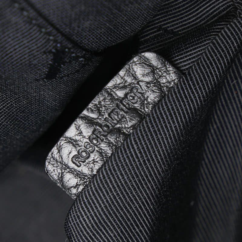 バーバリー ロゴ金具 ハンドバッグ ブラック レザー レディース BURBERRY 【中古】