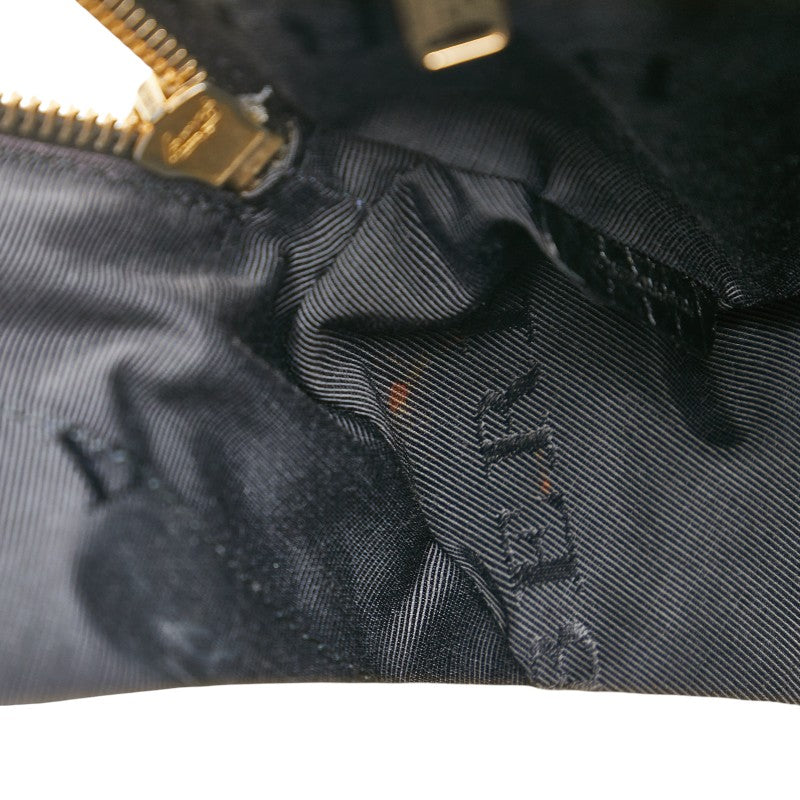 バーバリー ロゴ金具 ハンドバッグ ブラック レザー レディース BURBERRY 【中古】