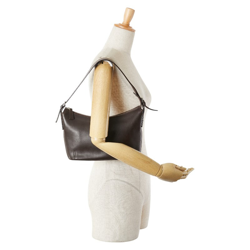バーバリー ノバチェック ワンショルダーバッグ ブラウン レザー レディース BURBERRY 【中古】