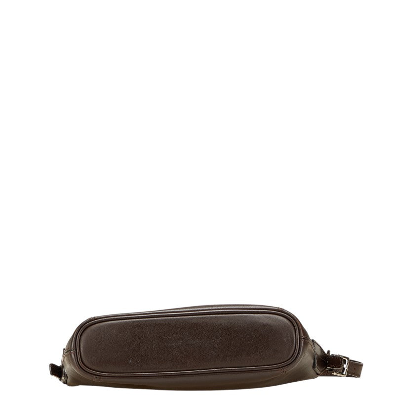バーバリー ノバチェック ワンショルダーバッグ ブラウン レザー レディース BURBERRY 【中古】