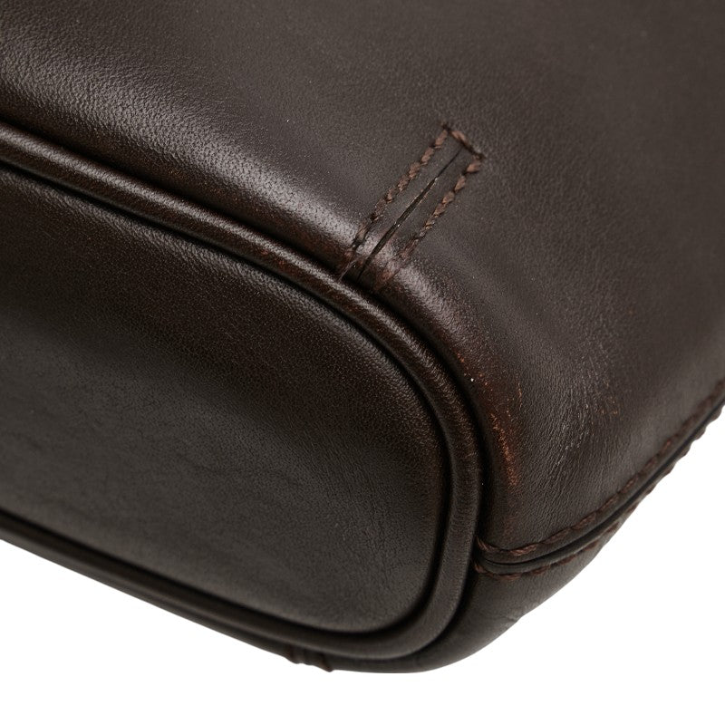 バーバリー ノバチェック ワンショルダーバッグ ブラウン レザー レディース BURBERRY 【中古】