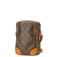 ルイ ヴィトン モノグラム ダヌーブ 斜め掛け ショルダーバッグ M45266 ブラウン PVC レザー レディース LOUIS VUITTON 【中古】