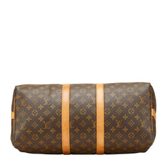 ルイ ヴィトン モノグラム キーポルバンドリエール45 ボストンバッグ ショルダーバッグ 2WAY M41418 ブラウン PVC レザー レディース LOUIS VUITTON 【中古】