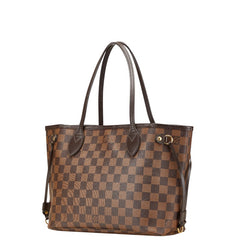 ルイ ヴィトン ダミエ ネヴァーフルPM トートバッグ ハンドバッグ N41359 ブラウン PVC レザー レディース LOUIS VUITTON 【中古】