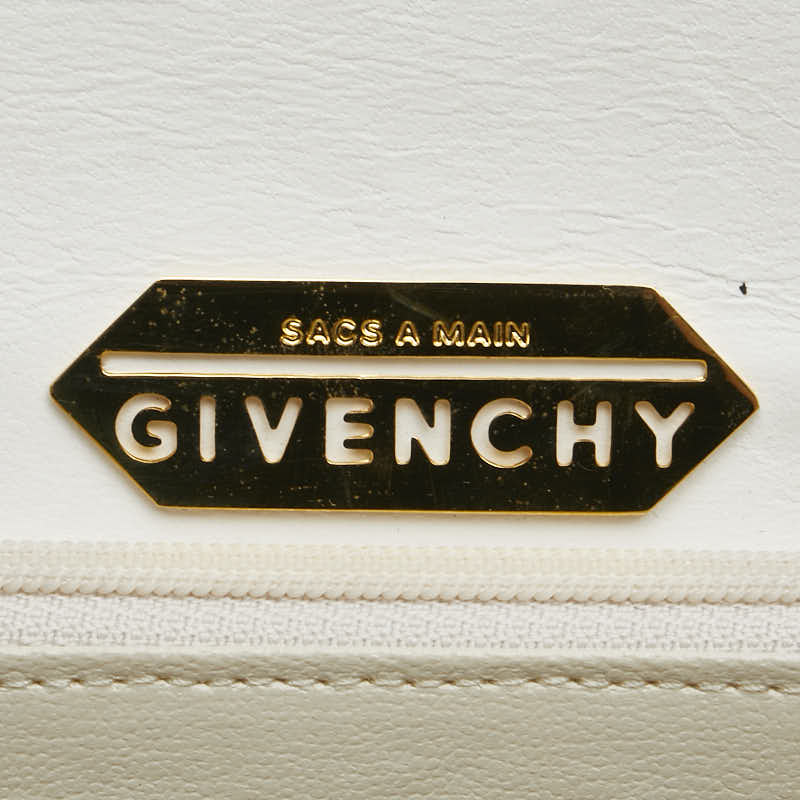 ジバンシー 4Gロゴ ハンドバッグ ホワイト オレンジ レザー レディース Givenchy 【中古】