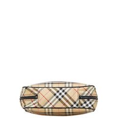 バーバリー ノバチェック ミニハンドバッグ ベージュ マルチカラー キャンバス レディース BURBERRY 【中古】