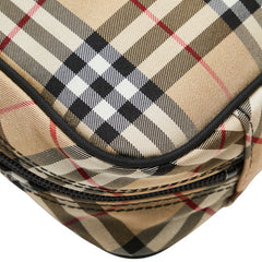 バーバリー ノバチェック ミニハンドバッグ ベージュ マルチカラー キャンバス レディース BURBERRY 【中古】