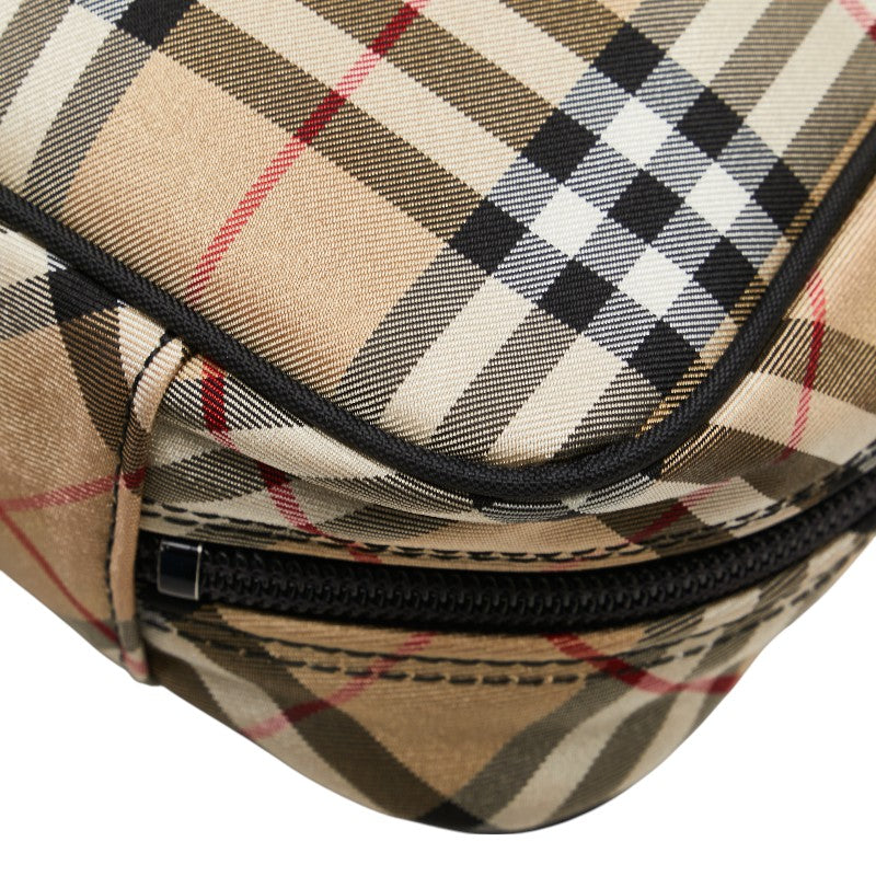 バーバリー ノバチェック ミニハンドバッグ ベージュ マルチカラー キャンバス レディース BURBERRY 【中古】