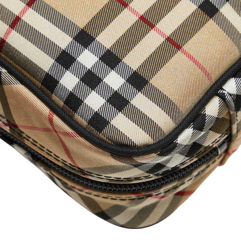 バーバリー ノバチェック ミニハンドバッグ ベージュ マルチカラー キャンバス レディース BURBERRY 【中古】