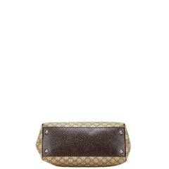 グッチ GGスプリーム トートバッグ 131220 ブラウン PVC レザー レディース GUCCI 【中古】