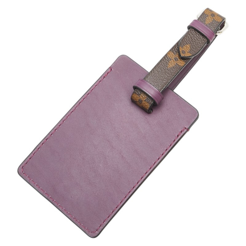 ルイ ヴィトン モノグラム ポルト アドレス ケッチュ ネームタグ パープル ブラウン レザー PVC レディース LOUIS VUITTON 【中古】