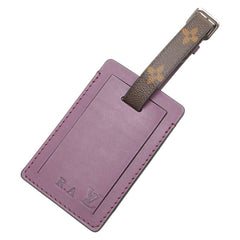 ルイ ヴィトン モノグラム ポルト アドレス ケッチュ ネームタグ パープル ブラウン レザー PVC レディース LOUIS VUITTON 【中古】