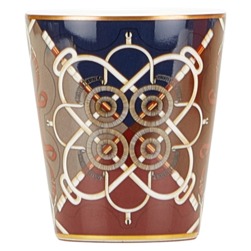 エルメス Eperon d'or 黄金の拍車 キャンドル カップ タンブラー グレー ホワイト マルチカラー 陶器 レディース HERMES 【中古】