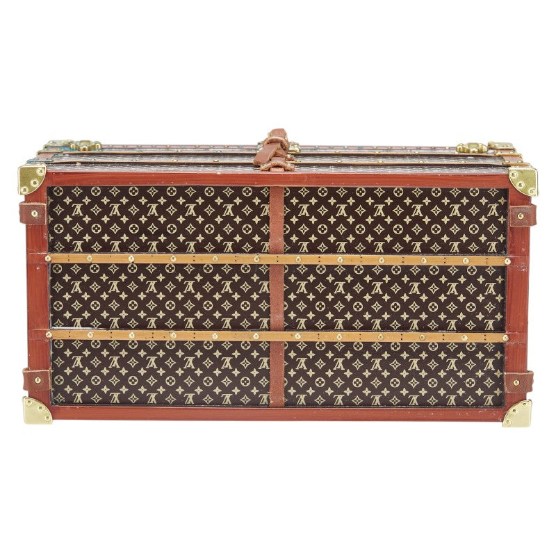 ルイ ヴィトン モノグラム トランク型 ペーパーウェイト M99408 ブラウン マルチカラー ウッド レザー レディース LOUIS VUITTON 【中古】