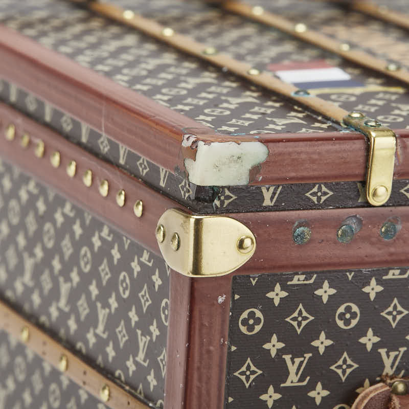 ルイ ヴィトン モノグラム トランク型 ペーパーウェイト M99408 ブラウン マルチカラー ウッド レザー レディース LOUIS VUITTON 【中古】