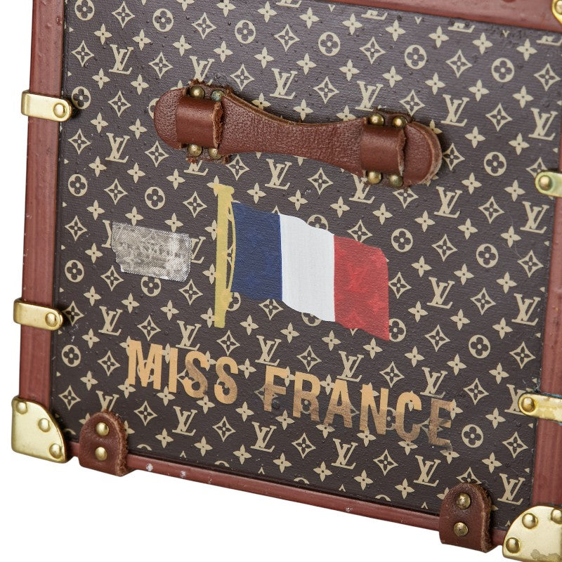 ルイ ヴィトン モノグラム トランク型 ペーパーウェイト M99408 ブラウン マルチカラー ウッド レザー レディース LOUIS VUITTON 【中古】