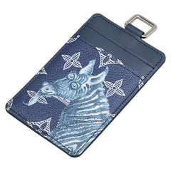 ルイ ヴィトン モノグラムサバンナ ポルトバッジ チャップマンブラザーズ 限定品 IDカードホルダー カードケース M67902 ブラック レザー レディース LOUIS VUITTON 【中古】