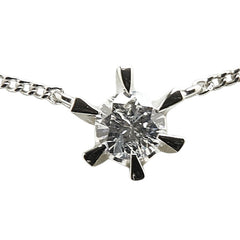 Pt900 プラチナ Pt850 プラチナ ダイヤ0.312ct プチ ネックレス レディース 【中古】