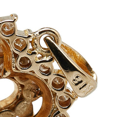 K18YG イエローゴールド ダイヤ0.50ct ハート モチーフ ペンダントトップ レディース 【中古】