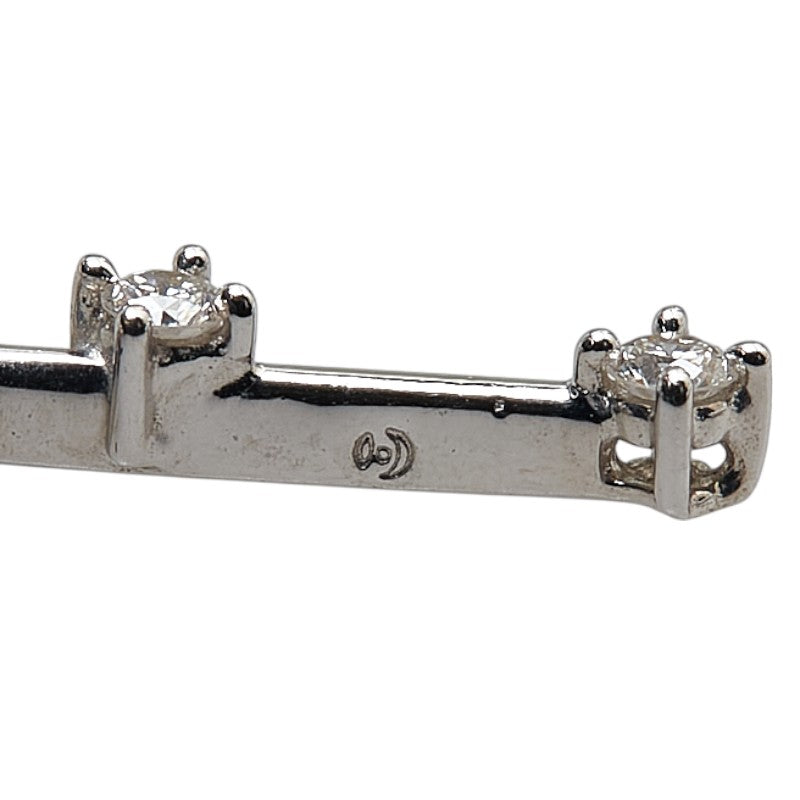 K18WG ホワイトゴールド ダイヤ0.36ct ペンダントネックレス レディース 【中古】