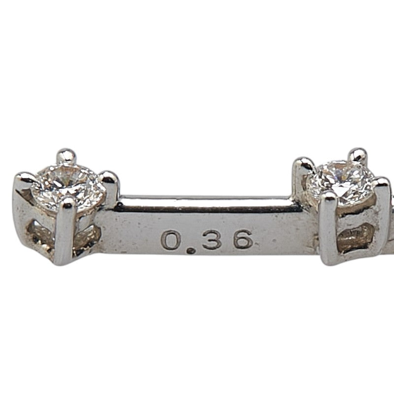 K18WG ホワイトゴールド ダイヤ0.36ct ペンダントネックレス レディース 【中古】