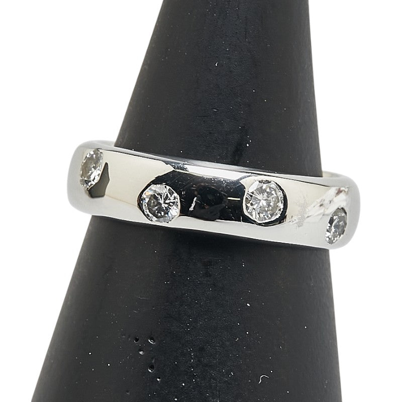 Pt900 プラチナ ダイヤ0.5ct ドッツ リング 指輪 レディース 10.5号 【中古】