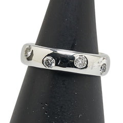 Pt900 プラチナ ダイヤ0.5ct ドッツ リング 指輪 レディース 10.5号 【中古】