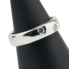 Pt900 プラチナ ダイヤ0.5ct ドッツ リング 指輪 レディース 10.5号 【中古】