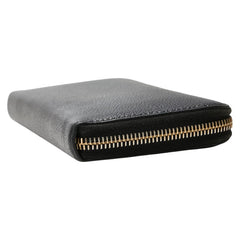 サンローラン YSLロゴ 長財布 ラウンドファスナー ブラック レザー レディース SAINT LAURENT 【中古】