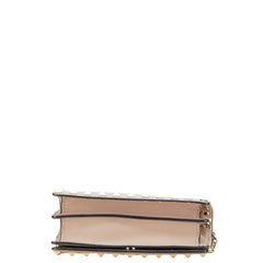ヴァレンティノ ロックスタッズ チェーンウォレット ショルダーバッグ グレージュ レザー レディース VALENTINO 【中古】