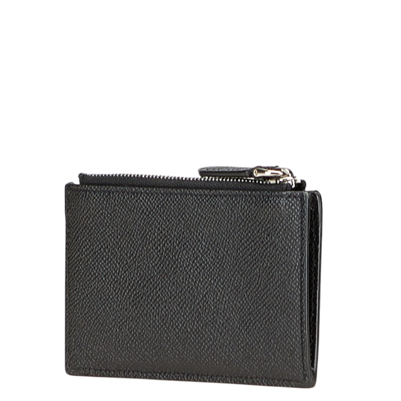 バーバリー ロゴ フラグメントケース カードケース ブラック レザー レディース BURBERRY 【中古】