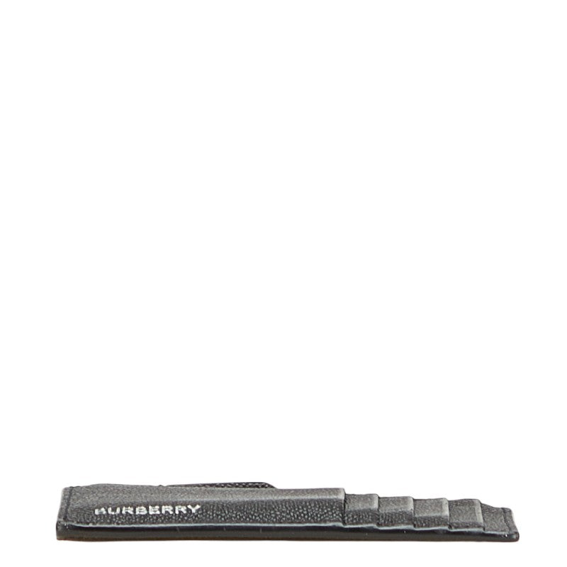 バーバリー ロゴ フラグメントケース カードケース ブラック レザー レディース BURBERRY 【中古】