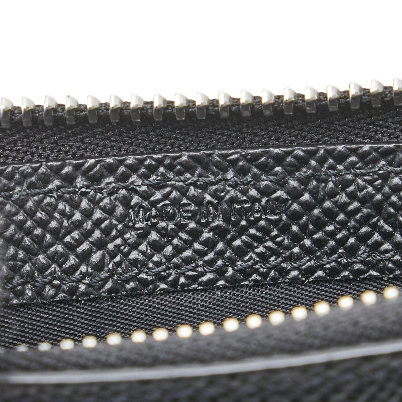 バーバリー ロゴ フラグメントケース カードケース ブラック レザー レディース BURBERRY 【中古】